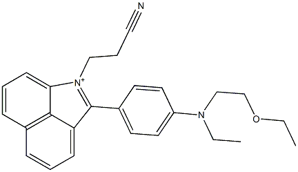 1-(2-Cyanoethyl)-2-[4-[(2-ethoxyethyl)ethylamino]phenyl]benz[cd]indol-1-ium 구조식 이미지
