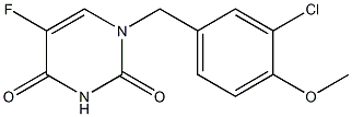 1-(3-Chloro-4-methoxybenzyl)-5-fluorouracil 구조식 이미지