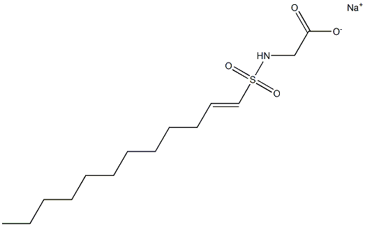 N-(1-Dodecenylsulfonyl)glycine sodium salt 구조식 이미지