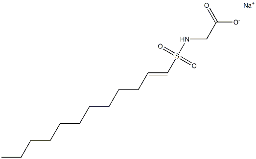 N-(1-Dodecenylsulfonyl)glycine sodium salt Structure