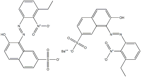 Bis[1-[(3-ethyl-2-nitrophenyl)azo]-2-hydroxy-7-naphthalenesulfonic acid]barium salt 구조식 이미지