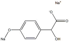 2-Hydroxy-2-(4-sodiooxyphenyl)acetic acid sodium salt 구조식 이미지