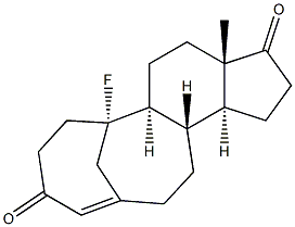 10-Fluoro-5,10-seco-5,19-cycloandrost-4-ene-3,17-dione Structure