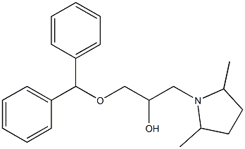 1-(Diphenylmethoxy)-3-(2,5-dimethyl-1-pyrrolidinyl)-2-propanol Structure