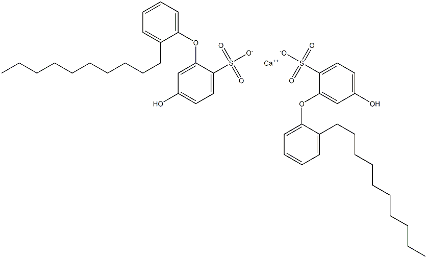 Bis(5-hydroxy-2'-decyl[oxybisbenzene]-2-sulfonic acid)calcium salt 구조식 이미지