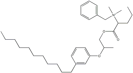 N,N-Dimethyl-N-benzyl-N-[1-[[2-(3-undecylphenyloxy)propyl]oxycarbonyl]butyl]aminium Structure