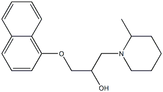 1-(1-Naphtyloxy)-3-(2-methylpiperidin-1-yl)propan-2-ol Structure