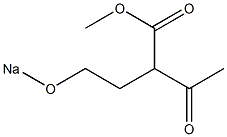 3-Oxo-2-[2-(sodiooxy)ethyl]butyric acid methyl ester 구조식 이미지