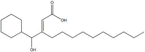 (E)-3-(Hydroxycyclohexylmethyl)-2-tridecenoic acid Structure