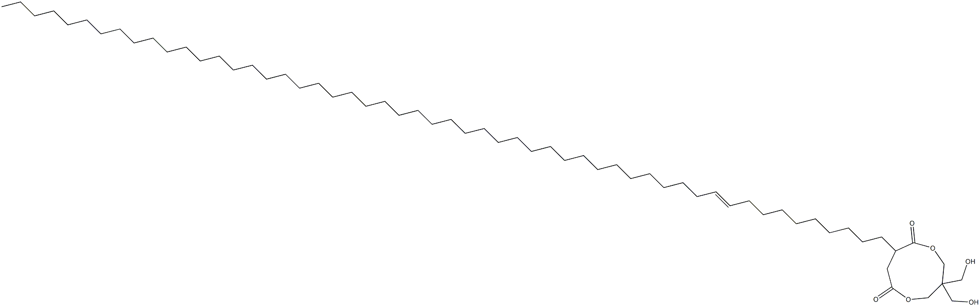 3,3-Bis(hydroxymethyl)-8-(10-tetrapentacontenyl)-1,5-dioxacyclononane-6,9-dione Structure