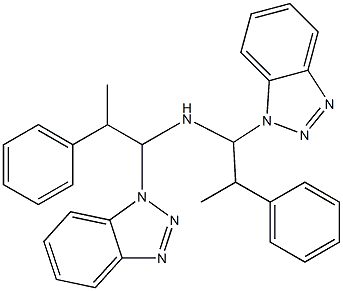 1,1'-[Iminobis(2-phenylpropane-1,1-diyl)]bis(1H-benzotriazole) 구조식 이미지