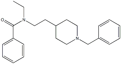 N-[2-(1-Benzyl-4-piperidinyl)ethyl]-N-ethylbenzamide 구조식 이미지