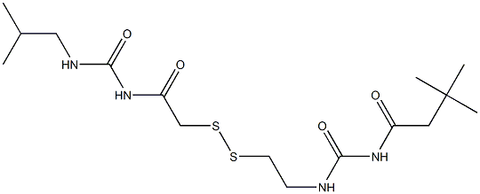 1-(3,3-Dimethylbutyryl)-3-[2-[[(3-isobutylureido)carbonylmethyl]dithio]ethyl]urea 구조식 이미지