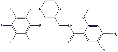 4-Amino-5-chloro-2-methoxy-N-[[4-(2,3,4,5,6-pentafluorobenzyl)-2-morpholinyl]methyl]benzamide 구조식 이미지