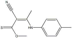 2-Cyano-3-(4-methylphenylamino)-3-methylthioacrylic acid methyl ester Structure