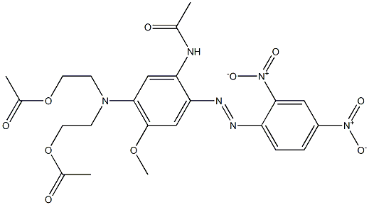 5'-[N,N-Bis(2-acetoxyethyl)amino]-2'-(2,4-dinitrophenylazo)-4'-methoxyacetanilide Structure