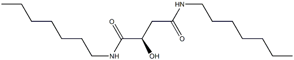 [R,(+)]-N,N'-Diheptyl-2-hydroxysuccinamide Structure