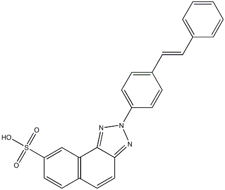 2-(p-Styrylphenyl)-2H-naphtho[1,2-d]triazole-8-sulfonic acid 구조식 이미지