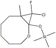 9-Chloro-9-fluoro-8-methyl-1-(trimethylsilyloxy)-2-oxabicyclo[6.1.0]nonane 구조식 이미지