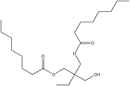 Dioctanoic acid 2-ethyl-2-(hydroxymethyl)-1,3-propanediyl ester Structure