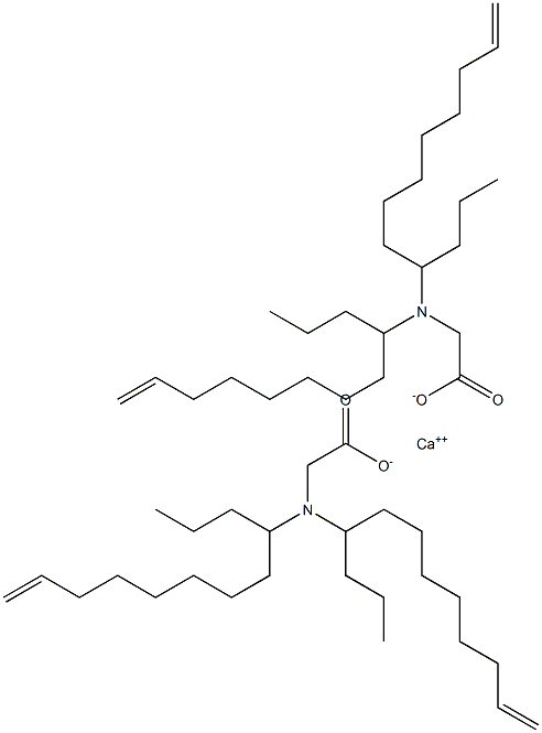 Bis[N,N-di(11-dodecen-4-yl)glycine]calcium salt Structure