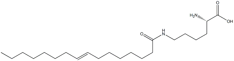 N6-(8-Hexadecenoyl)lysine 구조식 이미지