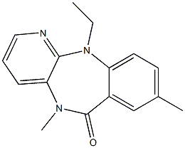 5,11-Dihydro-11-ethyl-5,8-dimethyl-6H-pyrido[2,3-b][1,4]benzodiazepin-6-one Structure