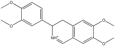 3,4-Dihydro-6,7-dimethoxy-3-(3,4-dimethoxyphenyl)isoquinolinium Structure