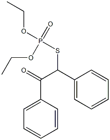Thiophosphoric acid O,O-diethyl S-(2-oxo-1,2-diphenylethyl) ester Structure