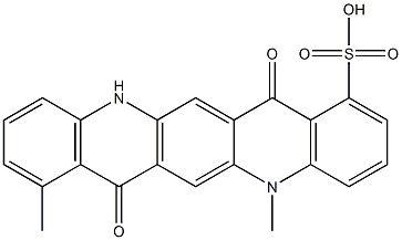 5,7,12,14-Tetrahydro-5,8-dimethyl-7,14-dioxoquino[2,3-b]acridine-1-sulfonic acid 구조식 이미지