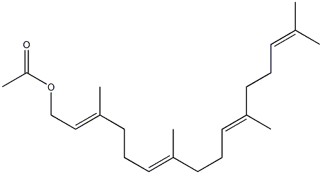 Acetic acid 3,7,11,15-tetramethyl-2,6,10,14-hexadecatetrenyl ester 구조식 이미지