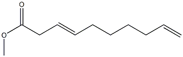 3,9-Decadienoic acid methyl ester Structure