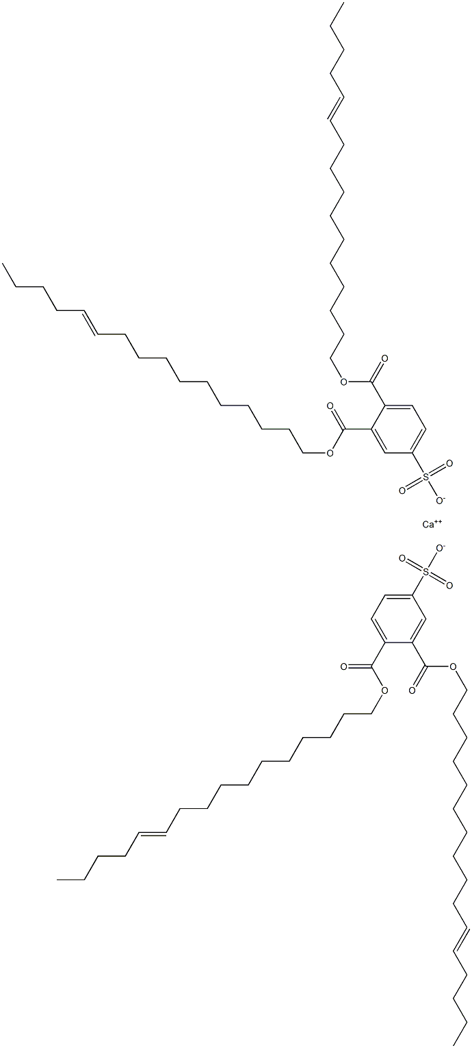 Bis[3,4-di(11-hexadecenyloxycarbonyl)benzenesulfonic acid]calcium salt 구조식 이미지