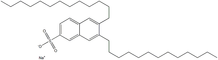 6,7-Ditridecyl-2-naphthalenesulfonic acid sodium salt 구조식 이미지