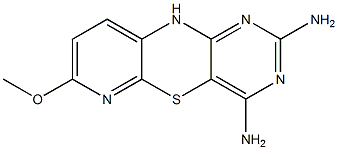 7-Methoxy-10H-pyrido[2,3-b]pyrimido[4,5-e][1,4]thiazine-2,4-diamine 구조식 이미지