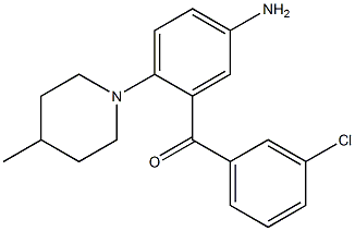 5-Amino-3'-chloro-2-(4-methyl-1-piperidinyl)benzophenone Structure