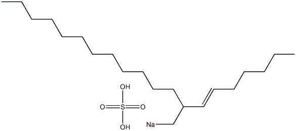 Sulfuric acid 2-(1-heptenyl)tetradecyl=sodium ester salt Structure
