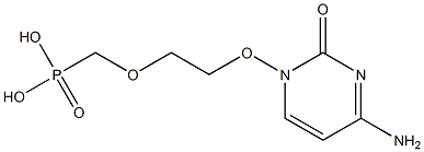 1-[2-(Phosphonomethoxy)ethoxy]cytosine 구조식 이미지