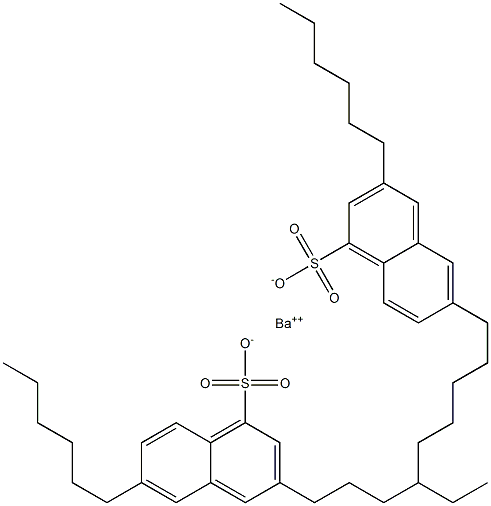 Bis(3,6-dihexyl-1-naphthalenesulfonic acid)barium salt Structure