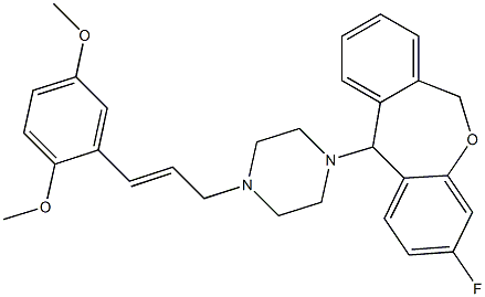 3-Fluoro-11-[4-[(E)-2,5-dimethoxycinnamyl]-1-piperazinyl]-6,11-dihydrodibenz[b,e]oxepin 구조식 이미지