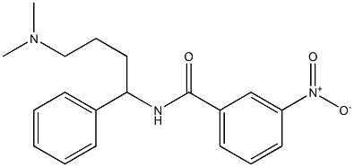 N-[4-(Dimethylamino)-1-phenylbutyl]-3-nitrobenzamide 구조식 이미지