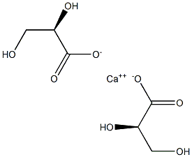 Bis[(R)-2,3-dihydroxypropionic acid]calcium salt Structure