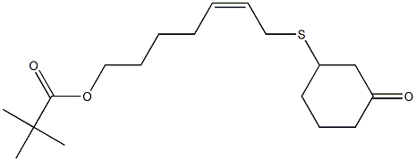 Pivalic acid [(Z)-7-[(3-oxocyclohexyl)thio]-5-heptenyl] ester 구조식 이미지