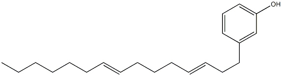 3-(3,8-Pentadecadienyl)phenol 구조식 이미지