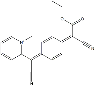 1-Methyl-2-[[4-[(ethoxycarbonyl)cyanomethylene]-2,5-cyclohexadien-1-ylidene]cyanomethyl]pyridin-1-ium Structure