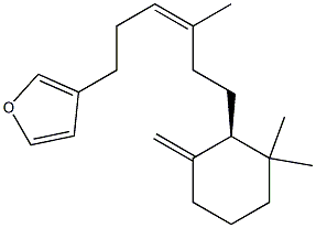 3-[(Z)-6-[(S)-2,2-Dimethyl-6-methylenecyclohexyl]-4-methyl-3-hexenyl]furan Structure