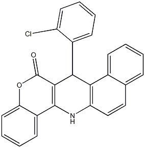 7-(2-Chlorophenyl)-7,14-dihydro-6H-benzo[f][1]benzopyrano[4,3-b]quinoline-6-one Structure