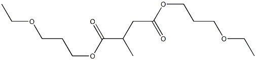 Methylsuccinic acid bis(3-ethoxypropyl) ester Structure