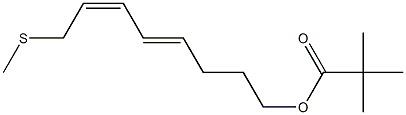 Pivalic acid [(4E,6Z)-8-(methylthio)-4,6-octadienyl] ester 구조식 이미지