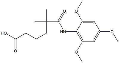 5,5-Dimethyl-6-oxo-6-[(2,4,6-trimethoxyphenyl)amino]hexanoic acid Structure